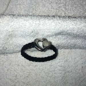 Unique leather and silver bracelet